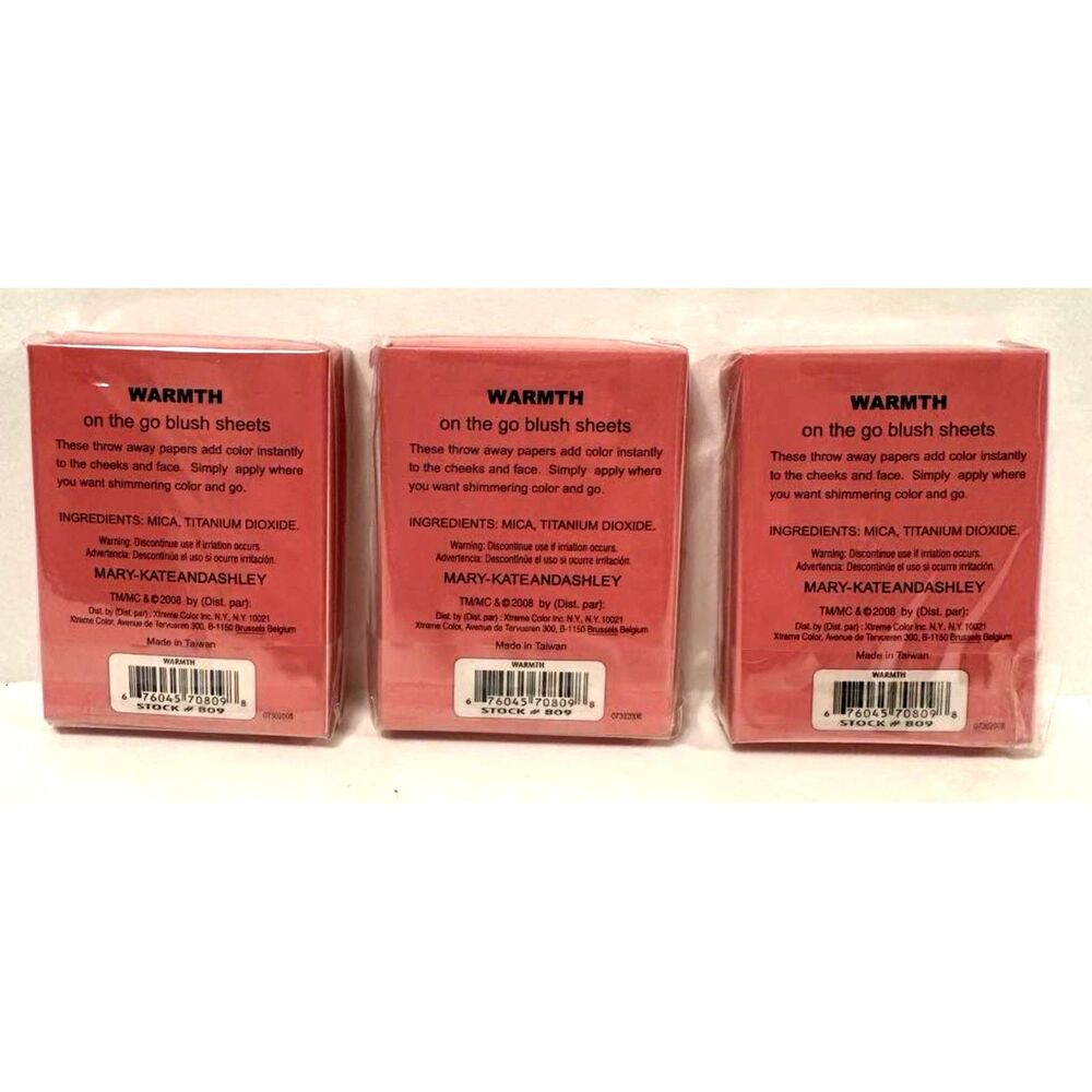 3X Mary-Kate & Ashley Paper Me Pretty Blush Makeup Sheets - Warmth 809 NEW - Picture 2 of 4